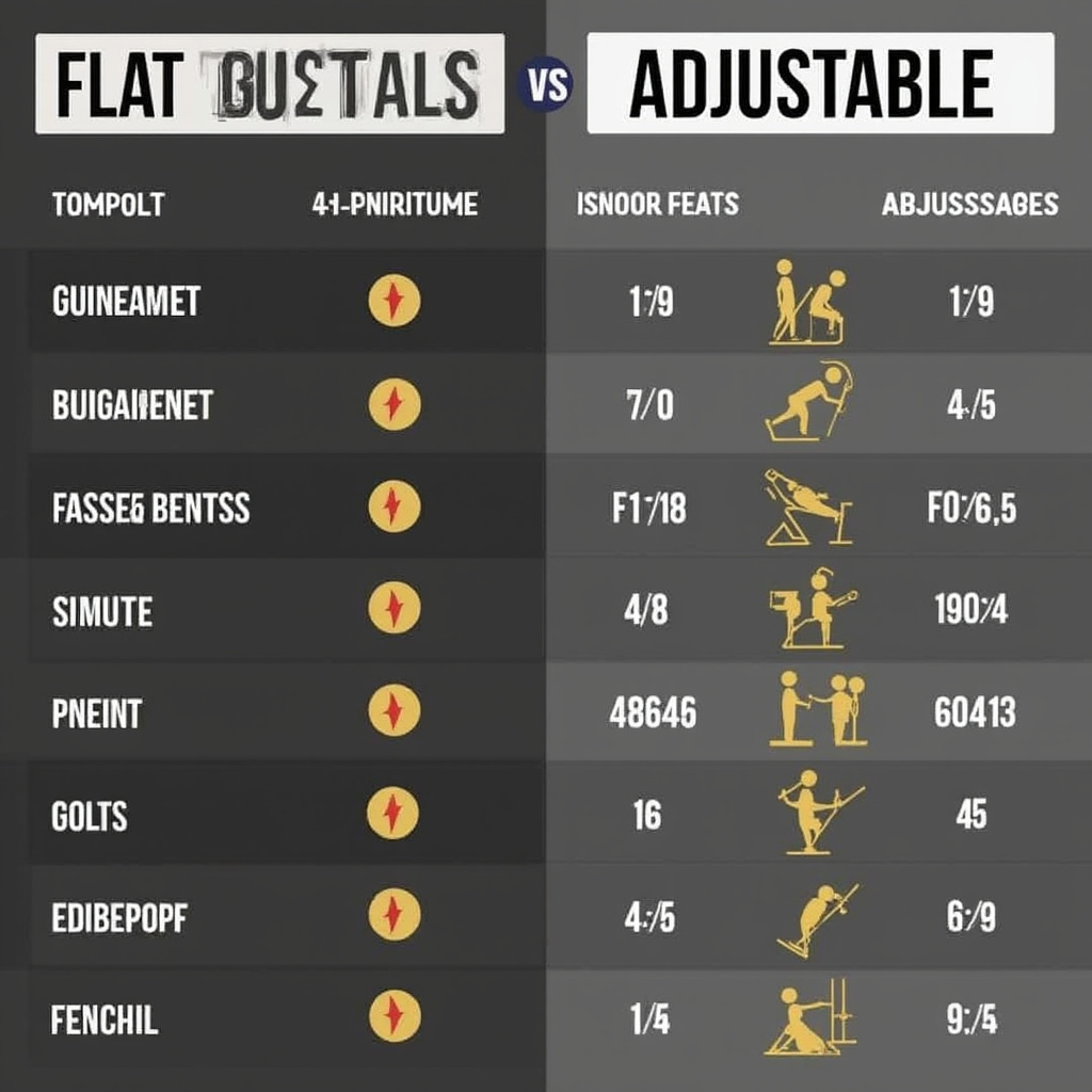 Alt-text: Zdjęcie porównujące ławkę płaską i regulowaną, pokazujące różnice w konstrukcji i zastosowaniu.