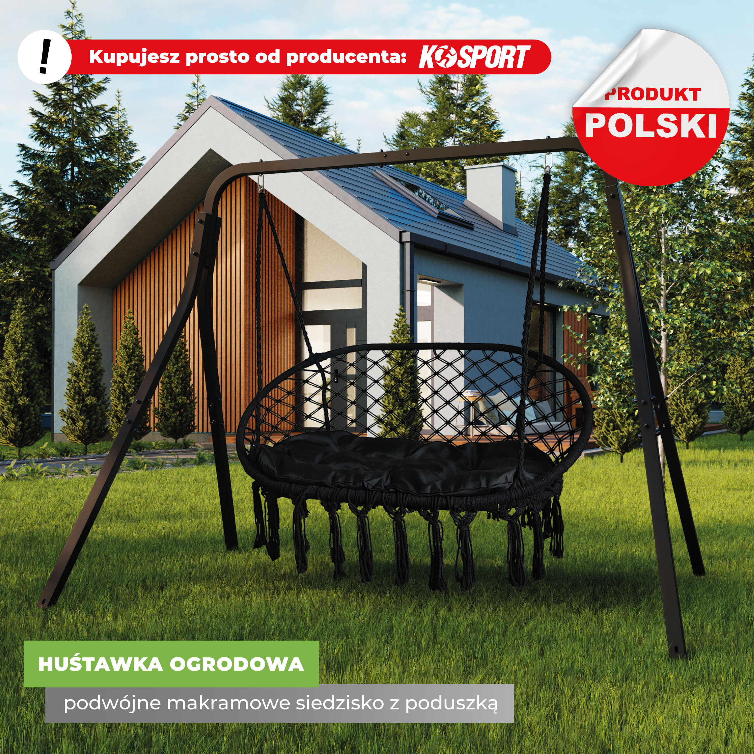 Podwójna huśtawka Ogrodowa Polski produkt